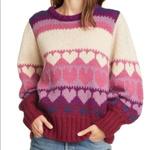 LoveShackFancy Shirelle Sweater in Prune sz M
